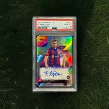 2023-24 Topps Finest UEFA Club Competition RC Fermin Lopez Auto PSA Gem Mint 10