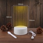 USB Transparent LED Night Light - Erasable Acrylic Message Board & Calendar