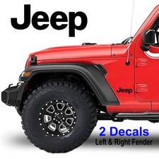 Jeep Decals Wrangler Willys Sahara Rubicon Gladiator Jk Jt Fender Logo Decals