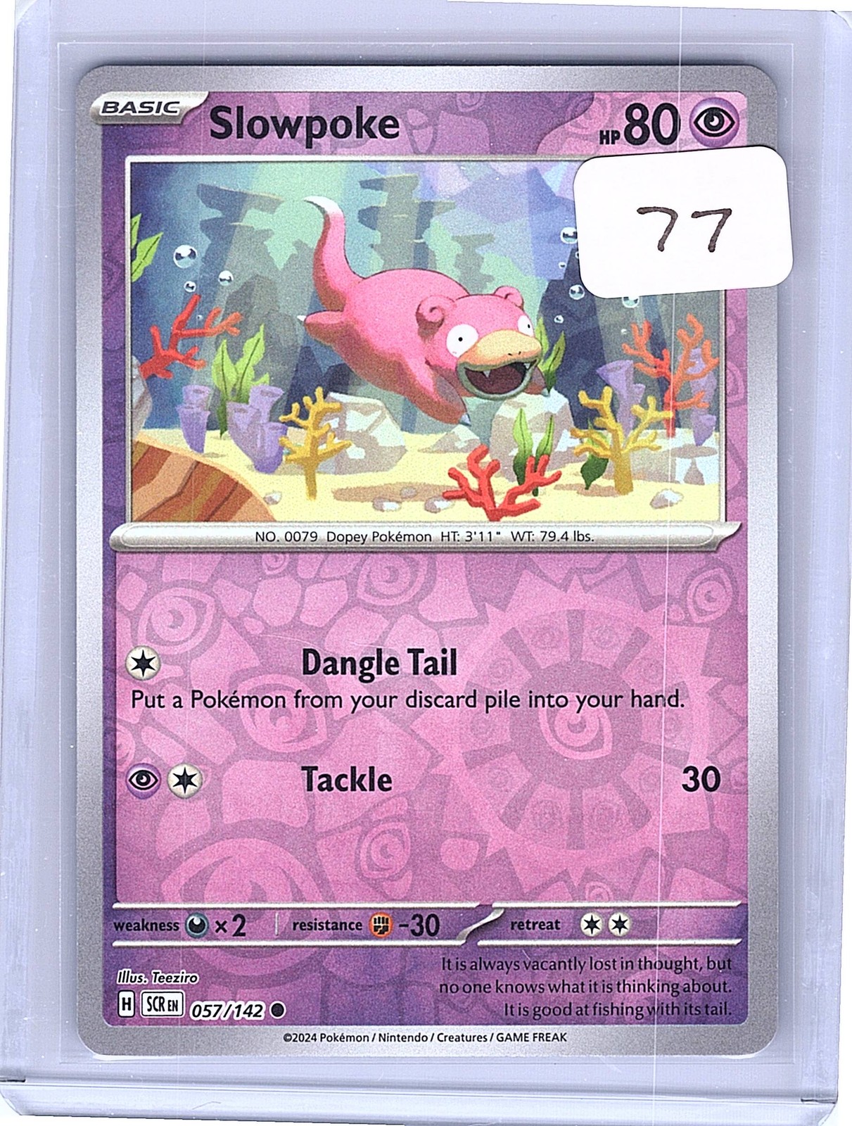 Slowpoke Reverse Holo Common SV07: Stellar Crown 057/142 NM