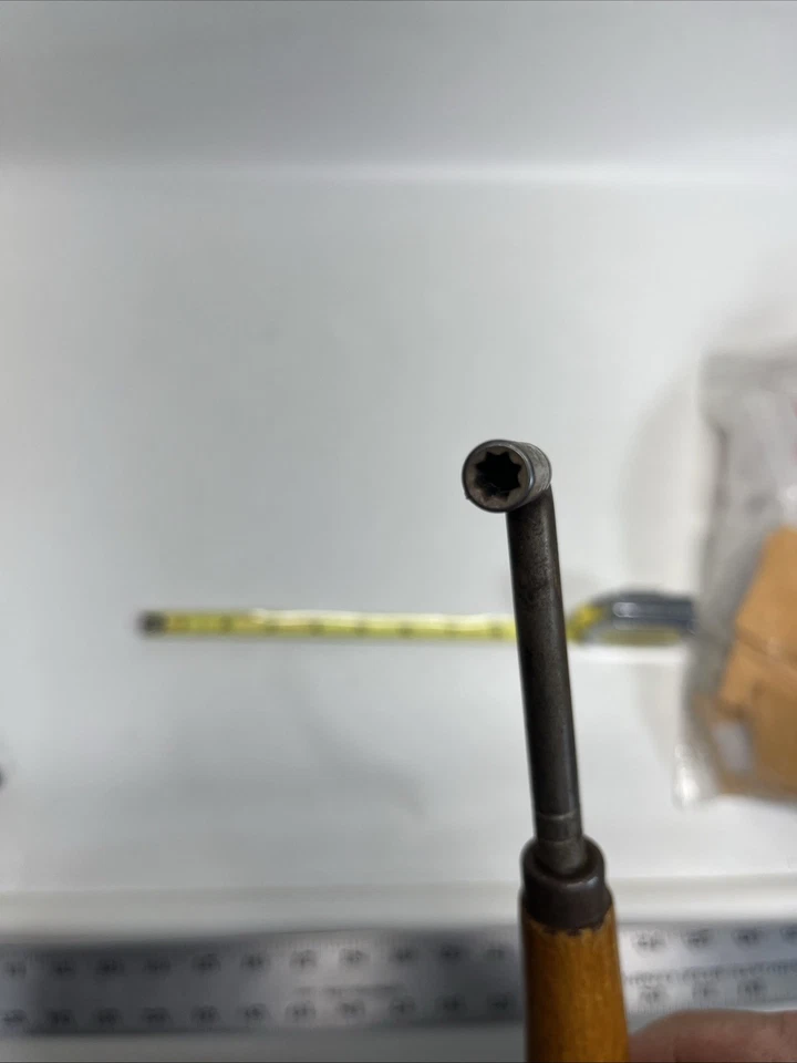 Vintage Jahn-Werkzeuge Piano Tuning Lever Hammer Wrench wood handle; 8-1/8" Long - Image 3 of 4