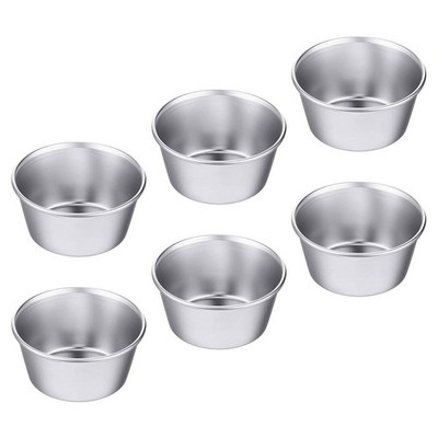 6Pcs Stable Carbon Steel Cake Mold Set for Baking Muffins Cookies Tarts and More