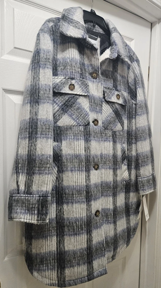 Shacket - Modern Supply - By Sanctuary- Medium - Black - Blue - White - Image 2 of 4