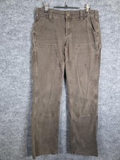 Carhartt Pants Womens 6 Regular Brown Original Fit Work Double Knee 102333