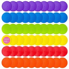 Marcatori a Punti 9 Pollici 60 Pezzi Marcatori da Pavimento in Gomma Antiscivolo Coni da Campo Piatto Pol...