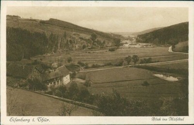 Ansichtskarte Eisenberg Thüringen Blick ins Mühltal 1942 (Nr.9827)