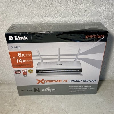 D-Link DIR-655 Extreme N Gigabit Wireless Internet Wifi Router 802.11n 4 Port