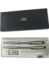 CROSS Classic 3501 Lustrous Chrome Pen  Pencil Set w/box BOTH WORK