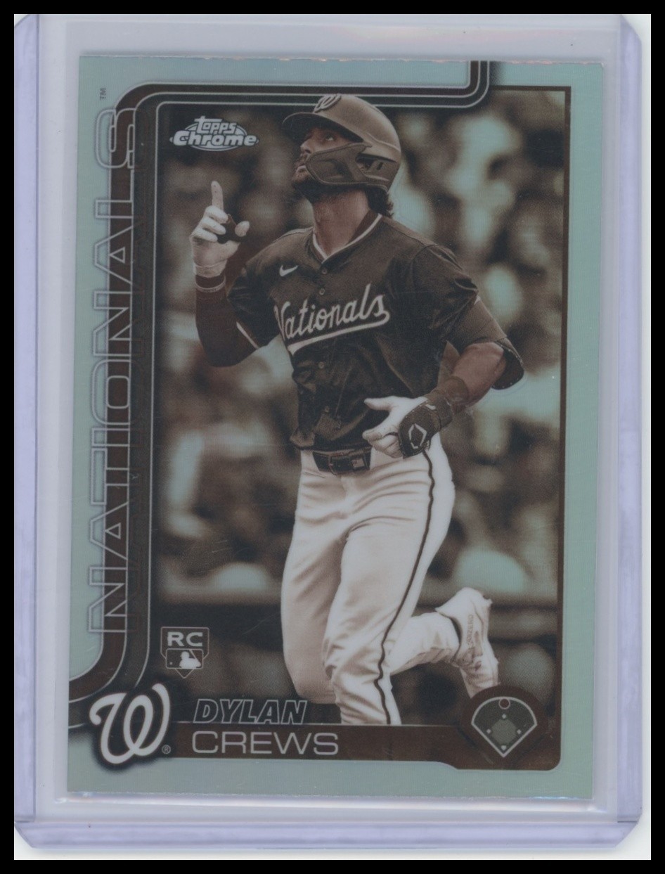 2025 Topps Chrome Dylan Crews Sepia Refractor Rookie #146 Washington Nationals