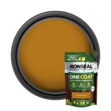 Ronseal Harvest Gold Shed & Fence Paint One Coat, 5L Coverage, LongLasting
