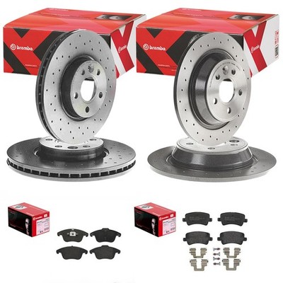 brembo SPORT BREMSENSET VORNE + HINTEN passend für LAND RANGE ROVER EVOQUE