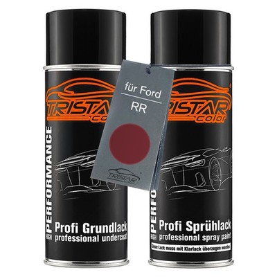 Autolack Spraydosen Set für Ford RR Ruby Red Metallic Grundlack Basislack