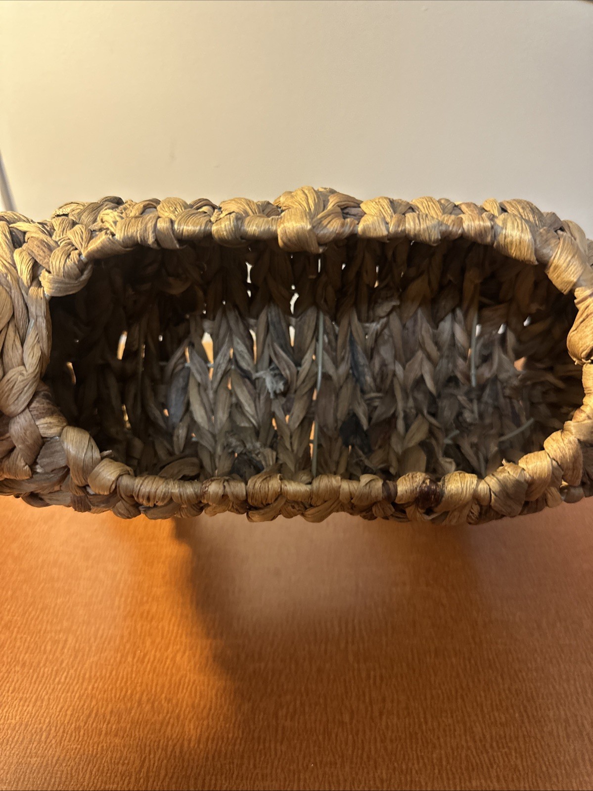 Doxy Dachshund Dog Puppy Woven Natural Grass Basket Decor 12" Tall 16.5" Long