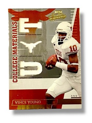 2007 Absolute Playoff Vince Young College Materials Game Used Jersey 73/100