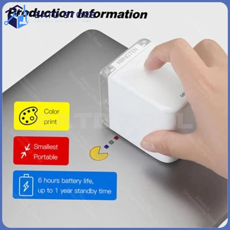 Portable Wireless Mobile Color Handheld Inkjet Printer Mini  WIFI USB Bluetooth - Image 2 of 4
