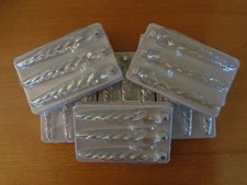 Set of 18 Iridescent Clear Glass Icicle Ornaments 6.5" Craft Glass