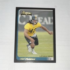 Bowman Troy Polamalu Pittsburgh Steelers 2003 NFL Football Rookie Card #257. rookie card picture