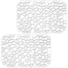 2 Pack Kitchen Sink Mat Pebble Mats for Stainless Steel Small, Clear