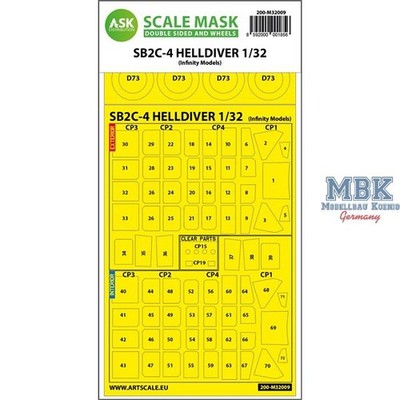 Artscale ASK200-M32009 SB2C-4 Helldiver mask for Infinity kit