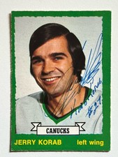 JERRY KORAB 1973-74 O-Pee-Chee Card #203 Autographed Signed Auto Canucks Kong