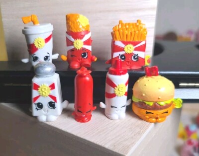Shopkins Season 3 Food Fair FAST FOOD Collection Theme Set W/7 Exclusive Figures
