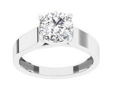 VS F 2.00 Carat Round Solitaire Lab Grown Diamond Engagement Ring 14K Solid Gold