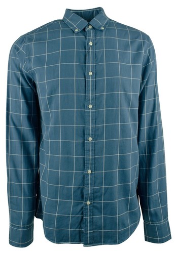 michael kors fine gauge knit dress shirt Michael Kors Mens Large Slim Fit Fine Gauge Knit Blue Dress Shirt 34/35 M 15 1/2