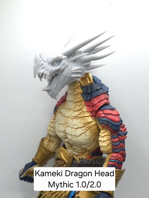 3d Printe KAMEKI DRAGON #1 Headsculpt For 1.0/2.0 Mythic Legions 1/12 Sc.