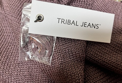 Tribal Jeans Pullover Sleeveless V-Neck Sweater Mulberry Womens Size X-Large New - Picture 6 of 10
