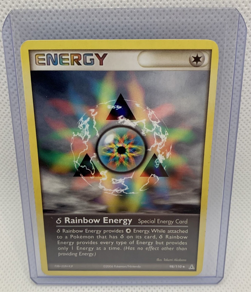 Rainbow Energy 98/110 - Uncommon Ex Holon Phantoms Pokemon Card GREAT  CONDITION