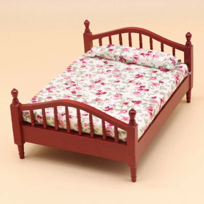 PLANWALK 1/12 Scale Dollhouse Miniatures Beds Bedroom Fabric Furniture Accessories Plain