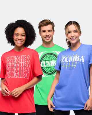Zumba Haus Unisex Tee - 1 Size Fits Most! Choose Red, Green, or Purple! New!