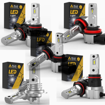 ALLA GF LED White Fog Light Bulbs H7 H8 H16 PSX24W 5202 9006 9145 P13W PSX26W