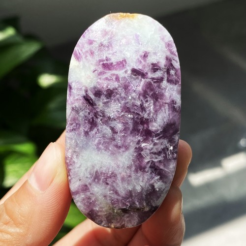 Natural Beautiful Purple lepidolite Quartz Crystal Sphere Palm Healing C728 - Picture 10 of 10