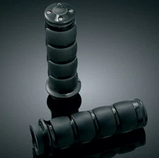 Black Motorcycle 1" Handlebar Hand Grips For Yamaha V-Star 650 950 1100 1300