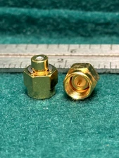 (2) SMA MALE 50 OHM TERMINATION 1/2 WATT Dummy Load Gold Plated NOS