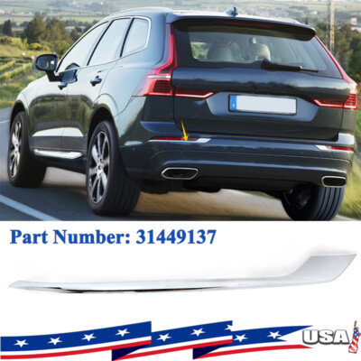 Chrome Rear Bumper Fog Light Eyelid Cover Trim For Volvo XC60 2018-2023 Left LH