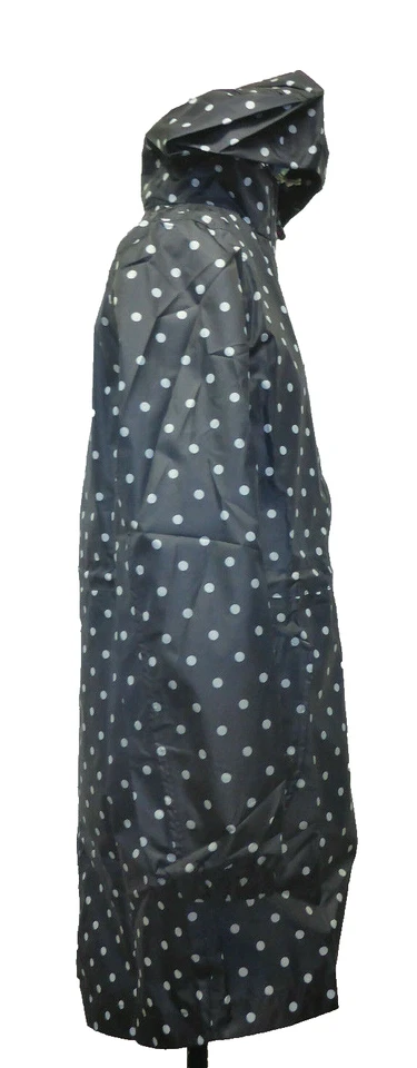 Joules Y GoLightly Navy Spot Spotted Packaway Jacket Waterproof Mac Coat Women 6 - Image 2 of 4