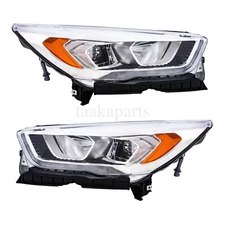 Headlights Headlamps Pair Projector w/LED DRL For 2017-2019 Ford Escape LH+RH