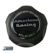 American Racing Atx Wheel Center Cap Black Teflon Black Logo 1327006022