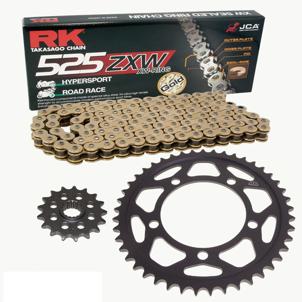 Chain Set Suzuki Sv 650 07-10 Chain RK GB 525 Zxw 114 Open Gold 15/45 Chain Set Suzuki Sv 650 07-10 Chain RK GB 525 Zxw 114 Open Gold 15/45