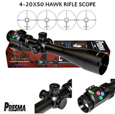 Presma 4-20X50 30mm Rifle Scope High Quality Clear,Glass,Bubble,Side Focus+Rings