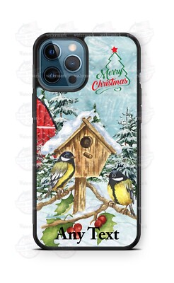 Two Birds Merry Christmas Personalized Phone Case For iPhone 14 Samsung Google