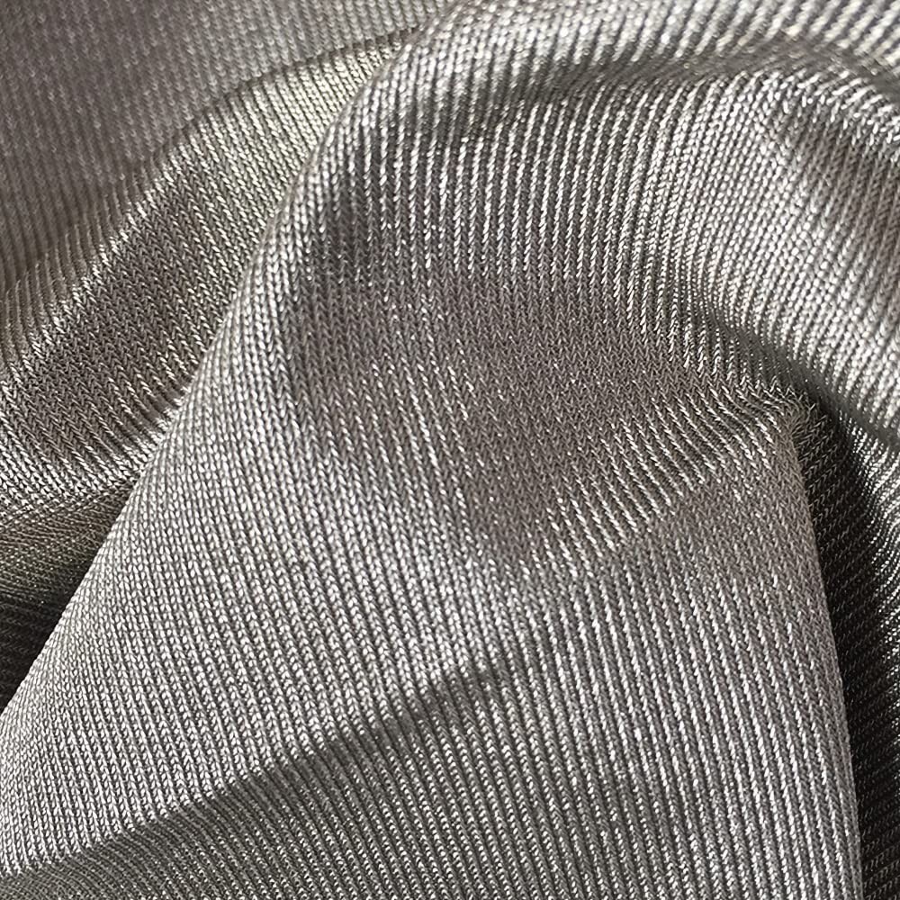 100% Pure Silver Fiber Knitting Fabric Conductive EMF/RFID/EMI/RF Anti