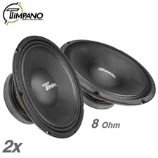 2x Timpano Audio TPT-MD10 v2 Midbass Loudspeaker 10 Inch 8 Ohms 1600 Watts