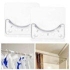 Rod Holders Curtain Rods Bathroom Shower Curtain 2pcs Drill-Wall Mounted
