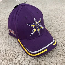 Birmingham Bolts XFL Hat Adjustable Purple B Over Gold 6 Bolt Logo Football Cap