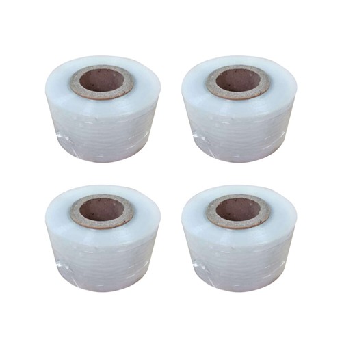 4 Rolls PE Grafting Tape Floristry Film Self-adhesive Transparent Film