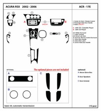 Real Carbon Fiber Dash Trim Kit For Acura Rsx Automatic Transmission 2002-2006
