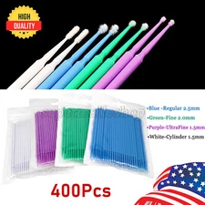 400 Pcs Dental Microbrush Micro Brush Applicator Tips Regular/Fine/Cylinder USA